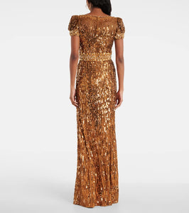 Jenny Packham Sungem sequined gown
