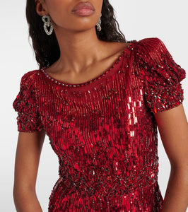 Jenny Packham Sungem sequined gown