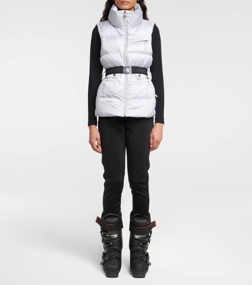 Jet Set Clara Glam belted puffer vest