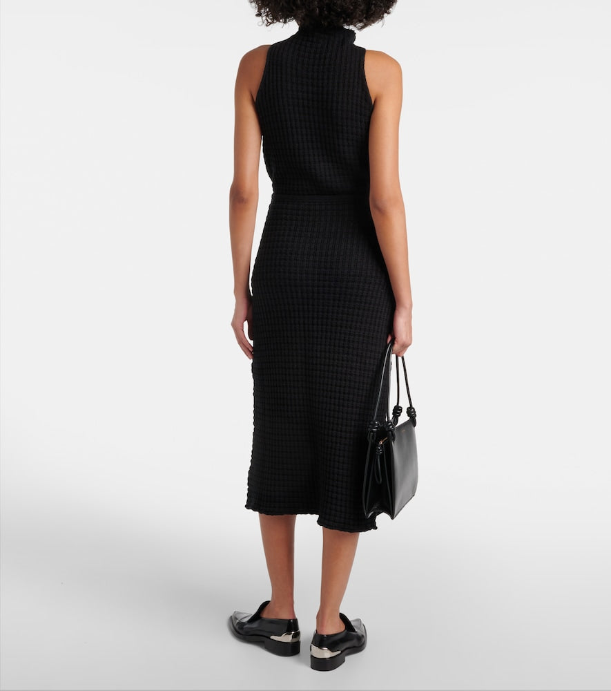Jil Sander A-line cotton boucl√É¬© midi skirt