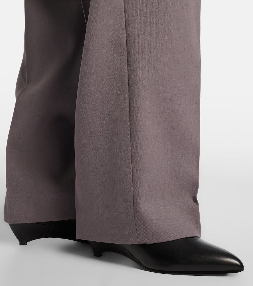 Jil Sander Arc leather pumps