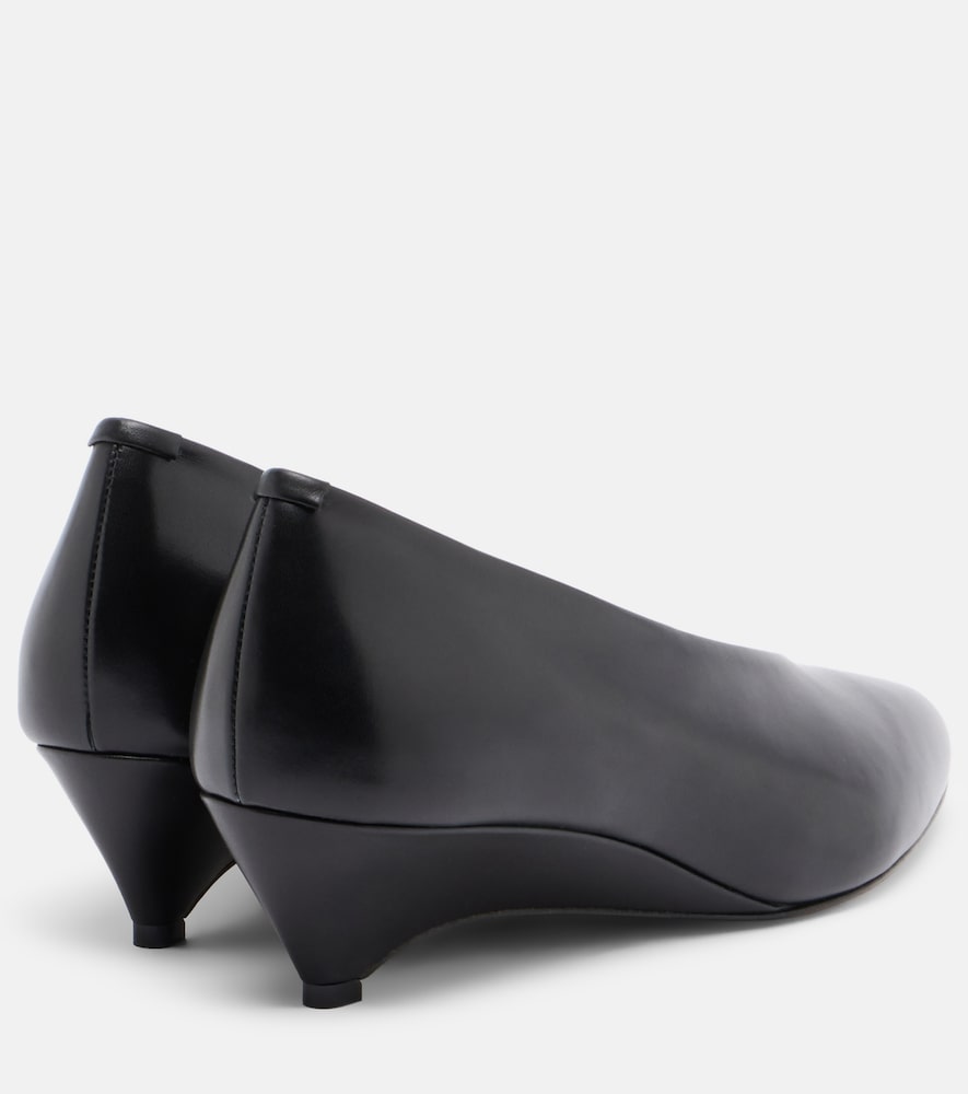 Jil Sander Arc leather pumps