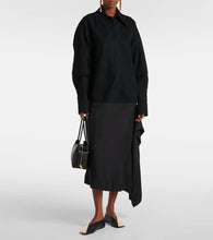 Jil Sander Asymmetric wool-trimmed shirt dress