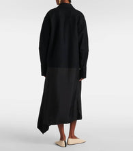 Jil Sander Asymmetric wool-trimmed shirt dress
