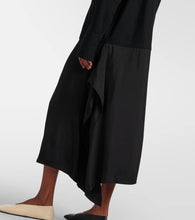 Jil Sander Asymmetric wool-trimmed shirt dress