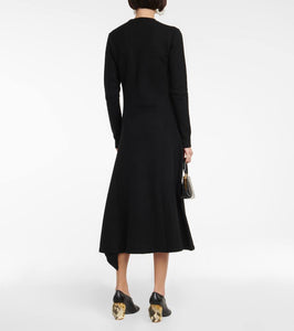 Jil Sander Asymmetrical wool dress
