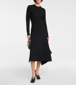Jil Sander Asymmetrical wool dress