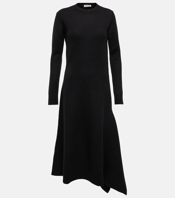Jil Sander Asymmetrical wool dress