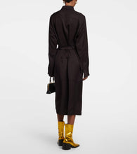 Jil Sander Belted satin midi dress