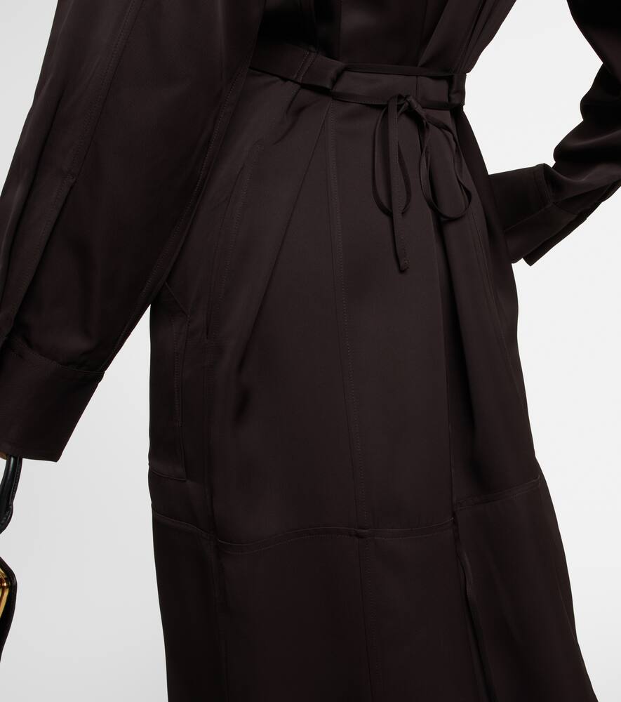 Jil Sander Belted satin midi dress