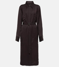 Jil Sander Belted satin midi dress