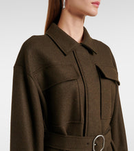 Jil Sander Belted wool-blend shirt dress