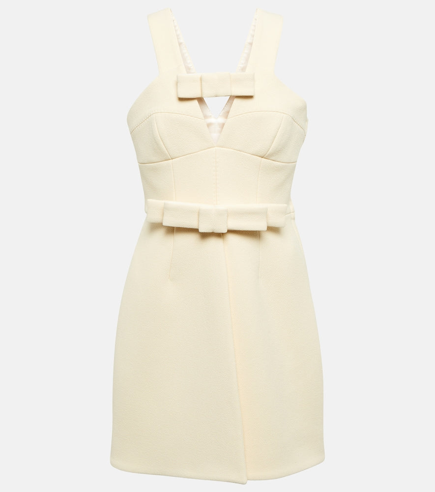 Jil Sander Bow-detail wool-blend minidress. Jil Sander 蝴蝶结装饰羊毛混纺迷你连衣裙
