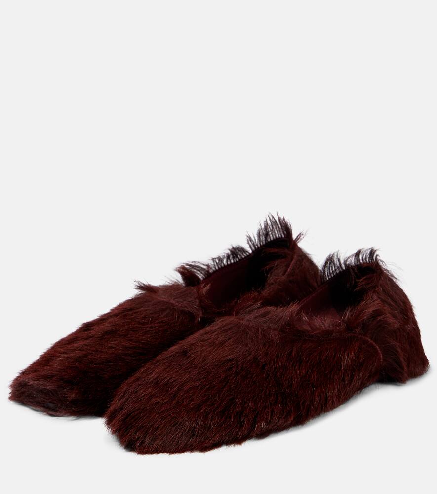 Jil Sander Calf hair flats