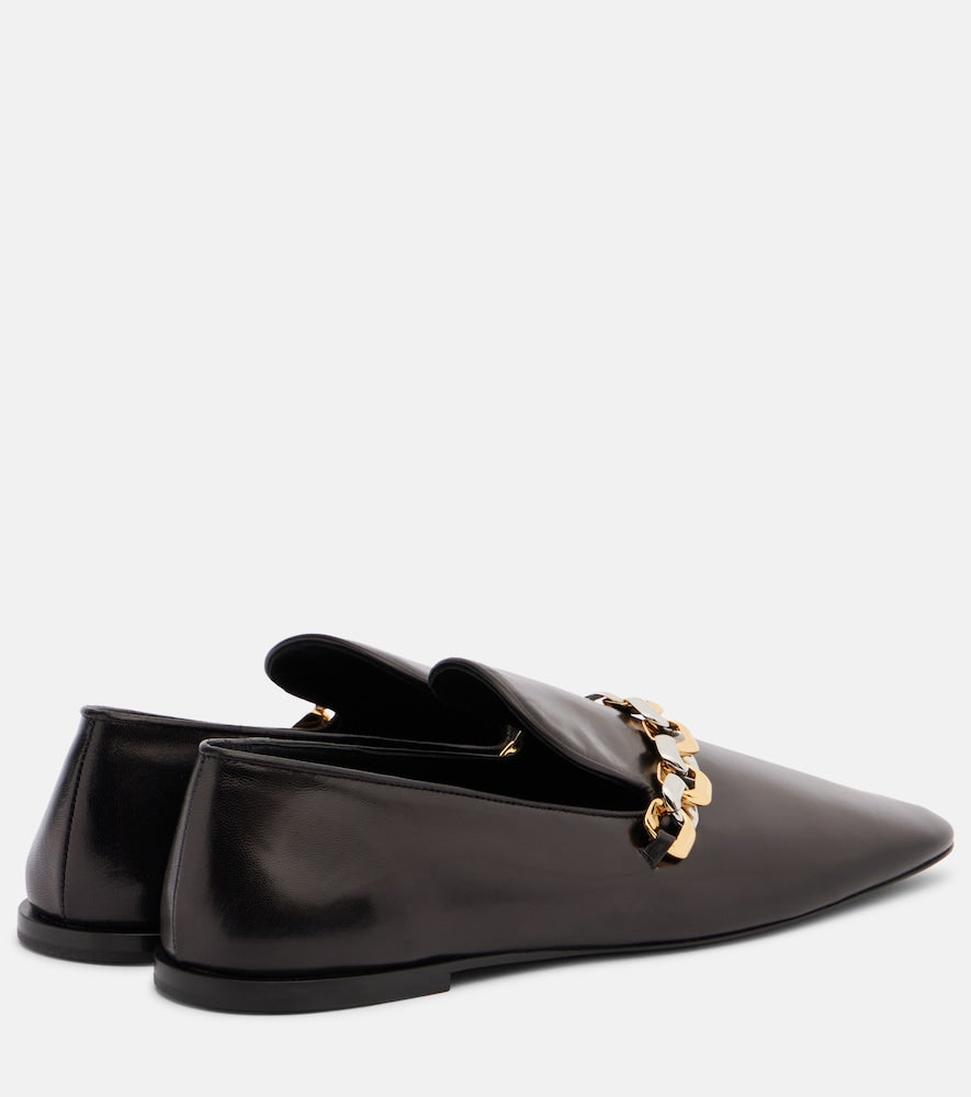 Jil Sander Chain-detail leather loafers