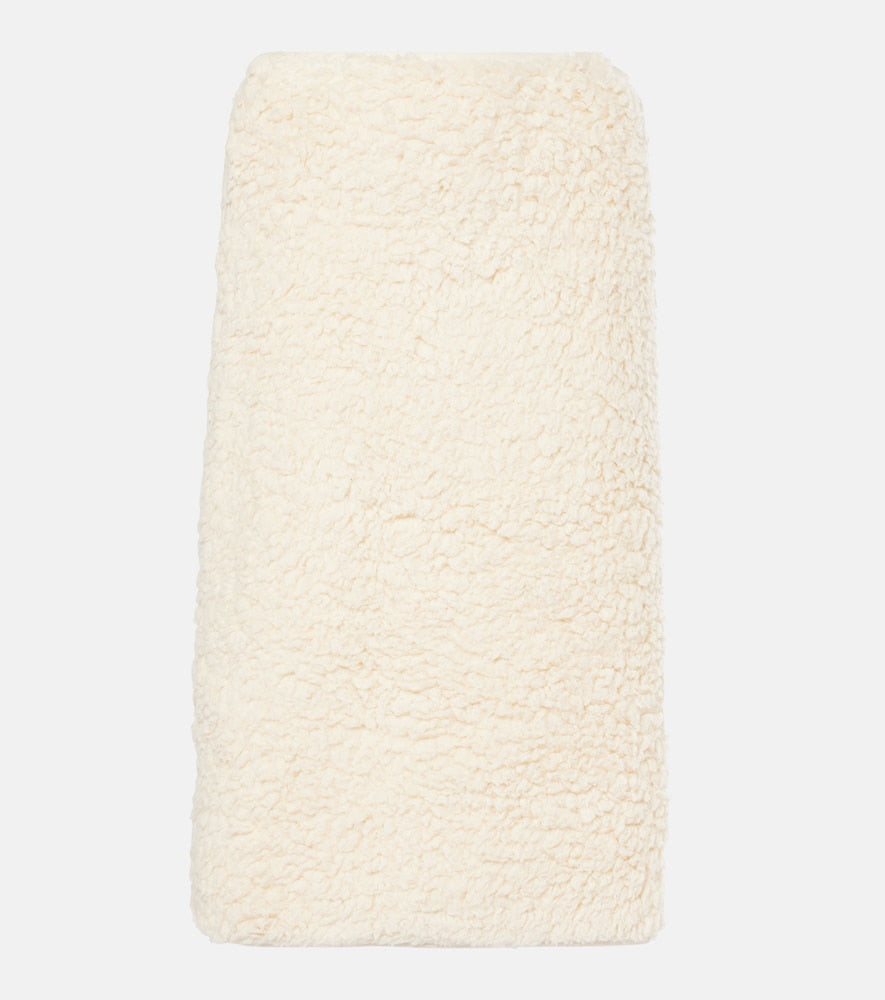 Jil Sander Cotton fleece midi skirt - Jil Sander 棉质抓绒中长裙