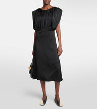 Jil Sander Draped satin midi dress