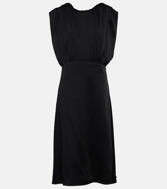 Jil Sander Draped satin midi dress