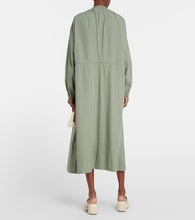 Jil Sander Drawstring cotton poplin midi dress