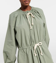 Jil Sander Drawstring cotton poplin midi dress