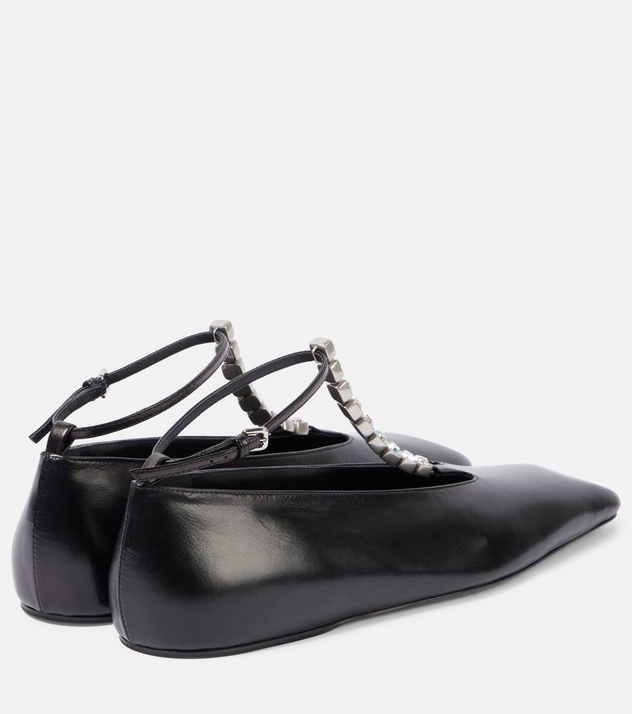 Jil Sander Embellished leather ballet flats