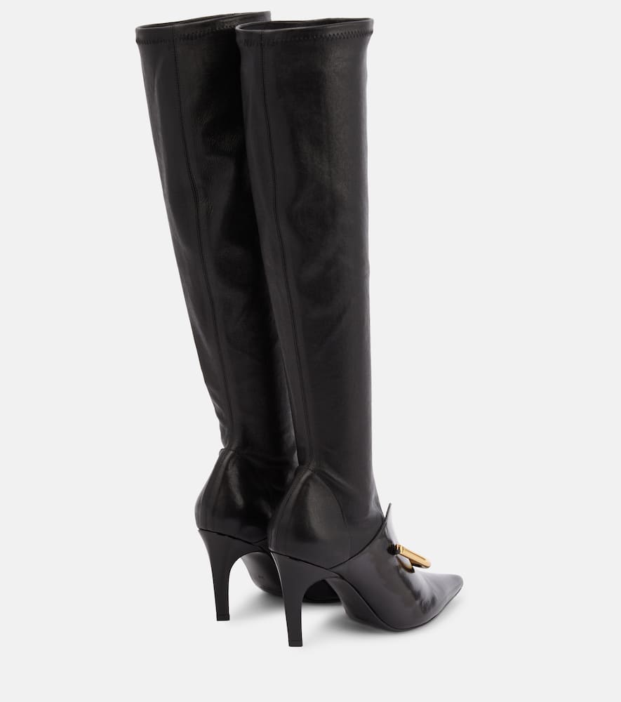 Jil Sander Embellished leather knee-high boots