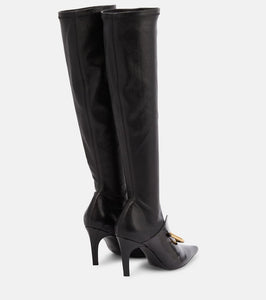 Jil Sander Embellished leather knee-high boots