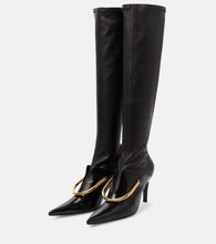 Jil Sander Embellished leather knee-high boots