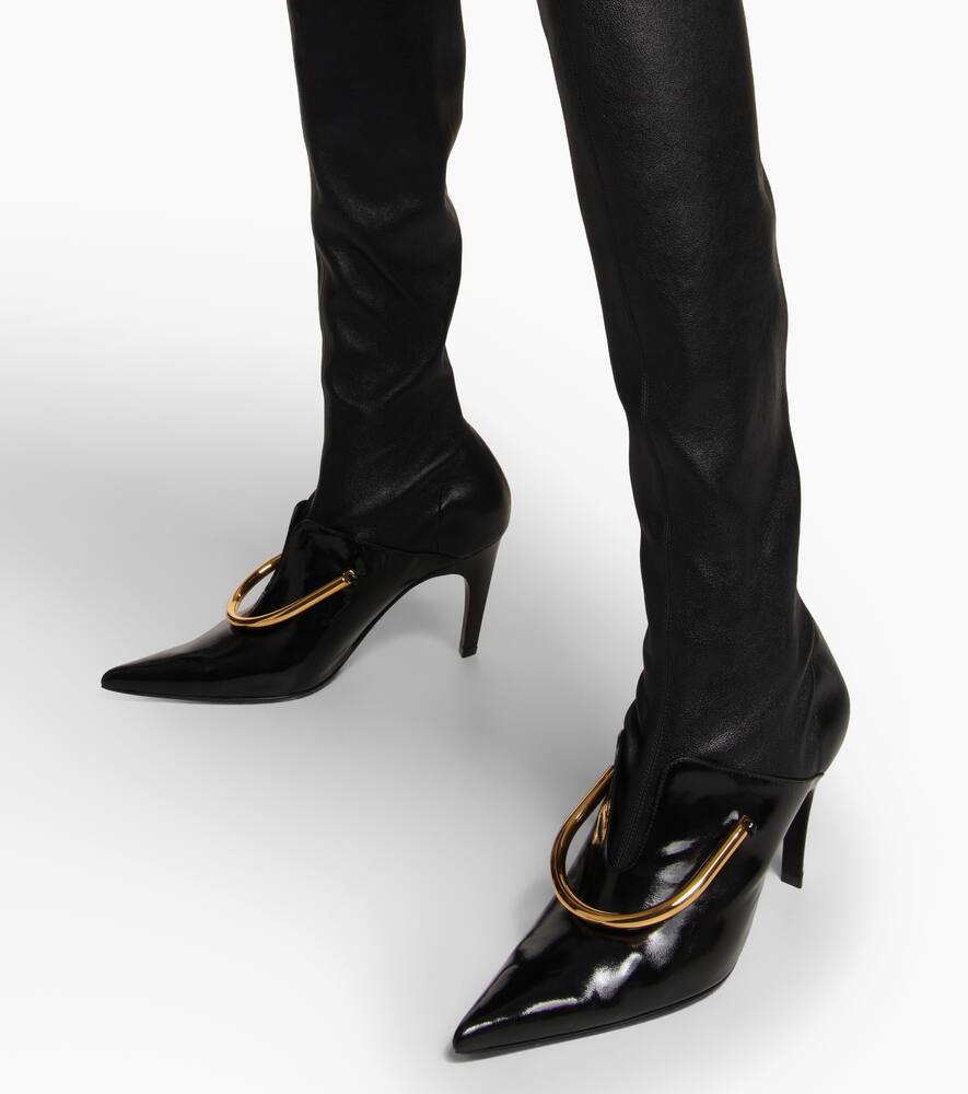 Jil Sander Embellished leather knee-high boots