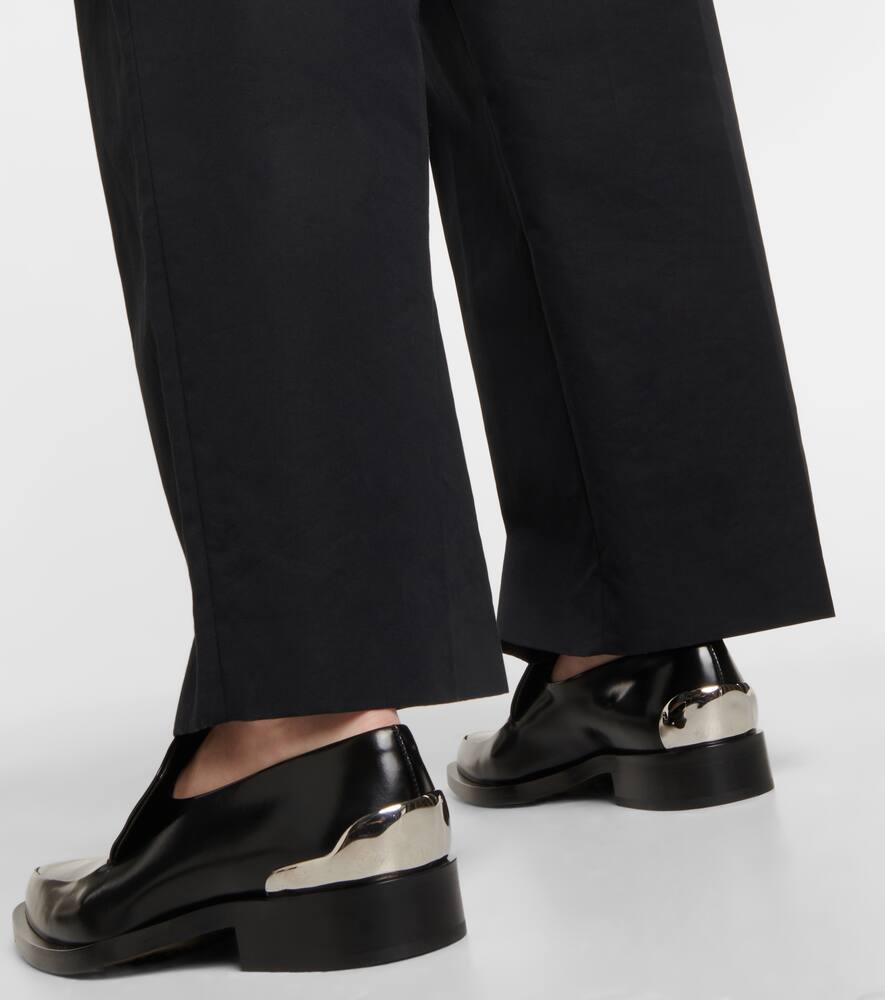 Jil Sander Embellished leather loafers