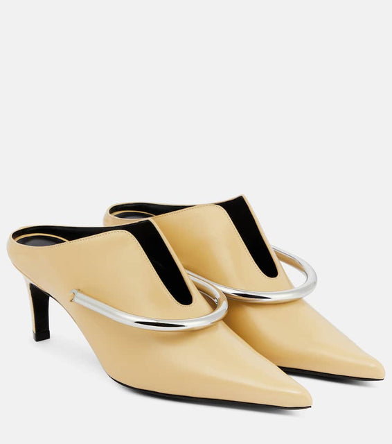 Jil Sander Embellished leather mules