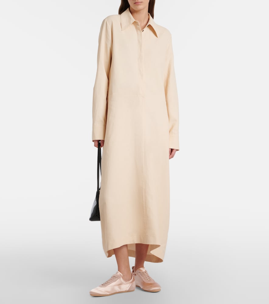 Jil Sander Floor suede-trimmed satin sneakers