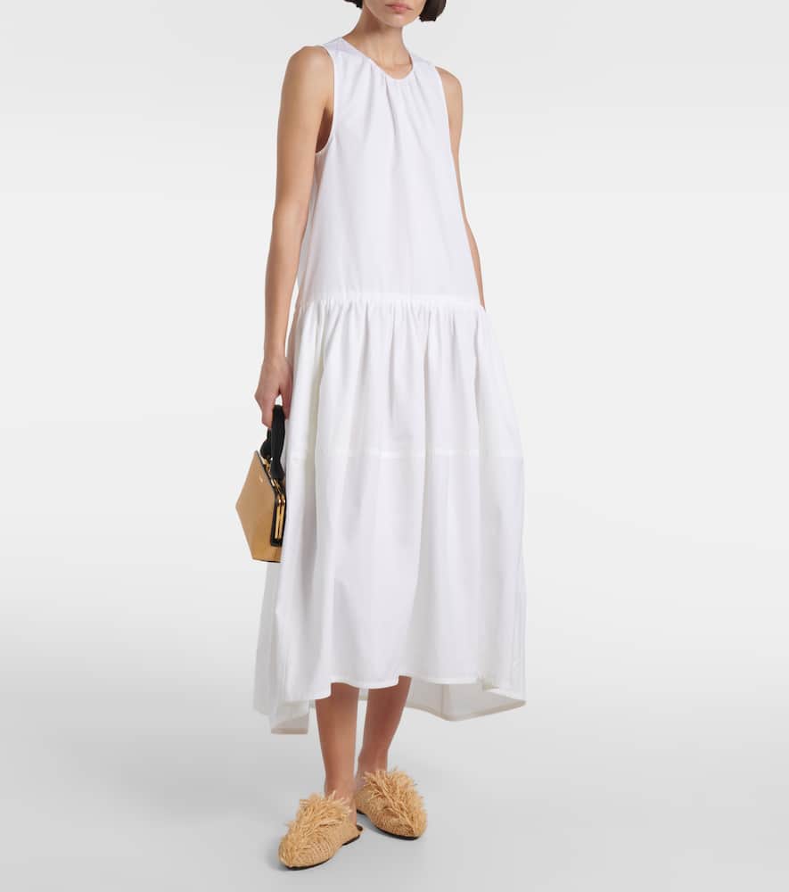 Jil Sander Fringed raffia mules