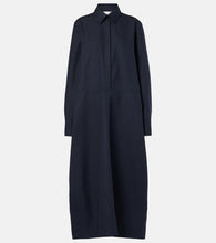 Jil Sander Gathered cotton poplin shirt dress. Jil Sander 褶皱棉府绸衬衫裙