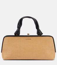 Jil Sander Goji Small raffia-effect tote bag