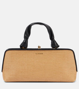 Jil Sander Goji Small raffia-effect tote bag