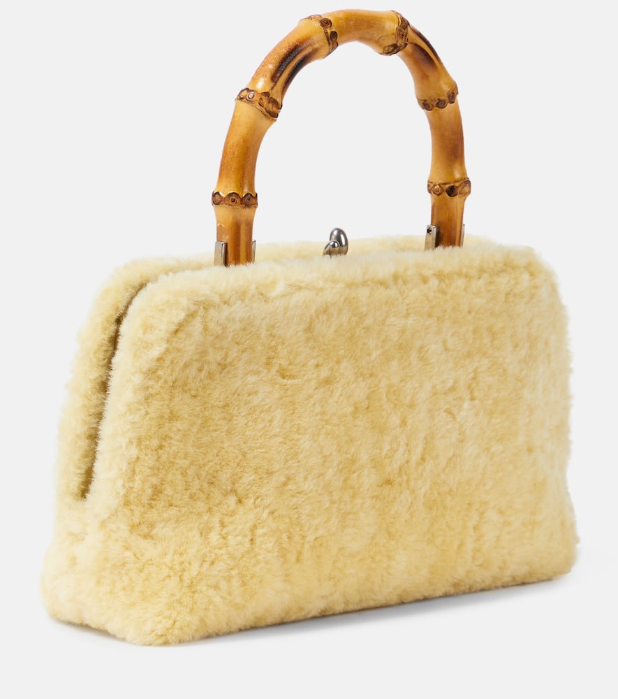 Jil Sander Goji Small shearling tote bag