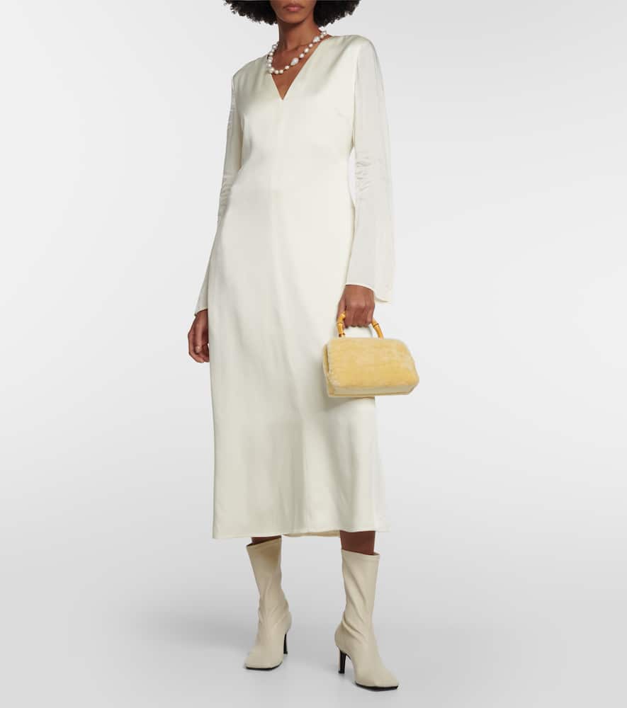 Jil Sander Goji Small shearling tote bag