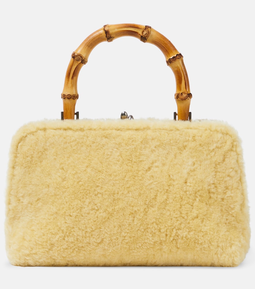 Jil Sander Goji Small shearling tote bag