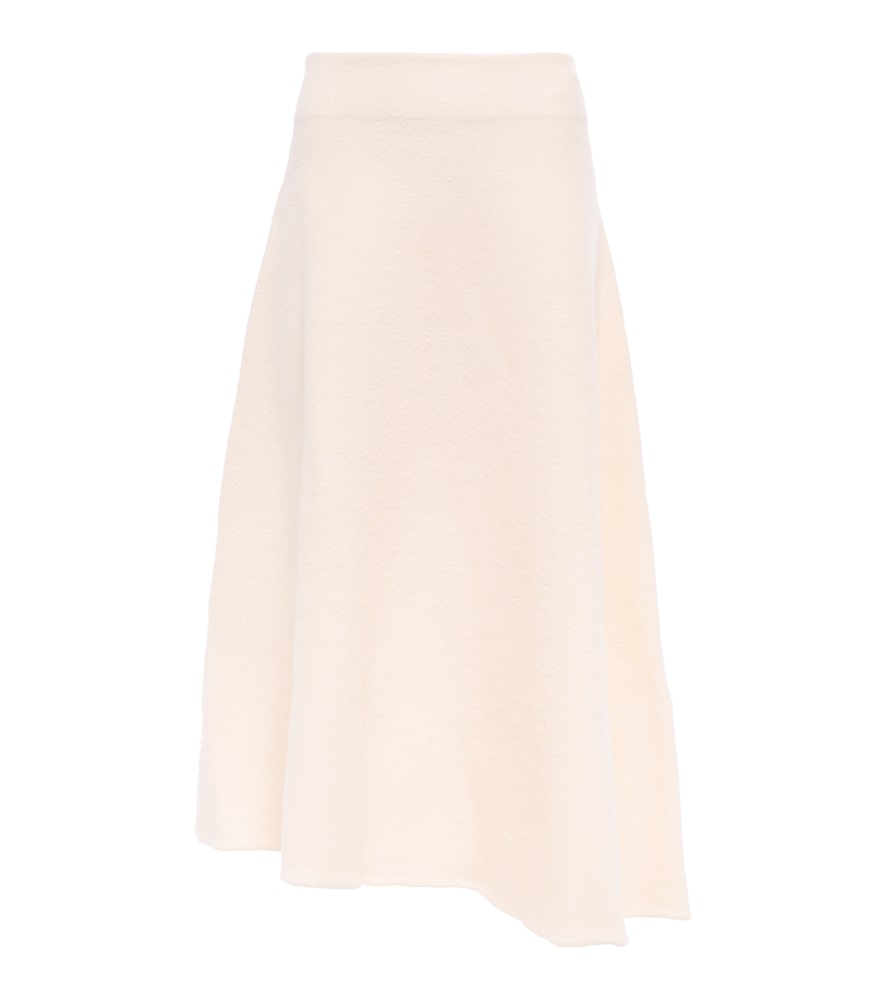 Jil Sander High-rise virgin wool midi skirt - Jil Sander 高腰羊毛中长裙