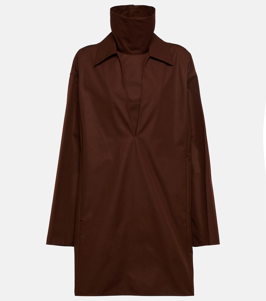 Jil Sander Layered cotton minidress. Jil Sander 多层棉质迷你连衣裙