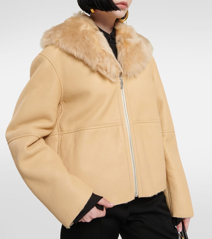 Jil Sander Leather and shearling jacket