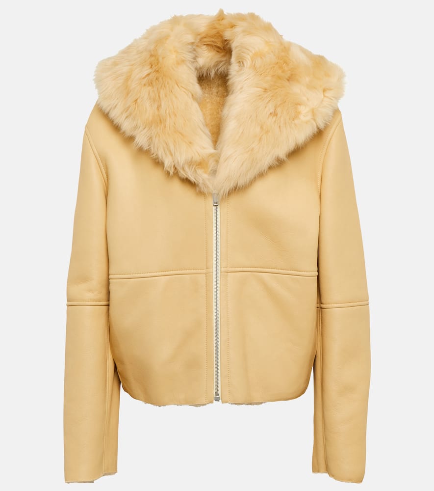 Jil Sander Leather and shearling jacket