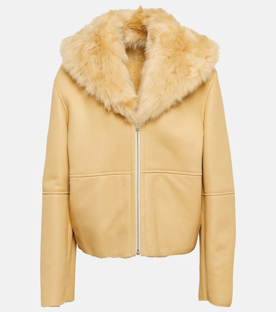 Jil Sander Leather and shearling jacket