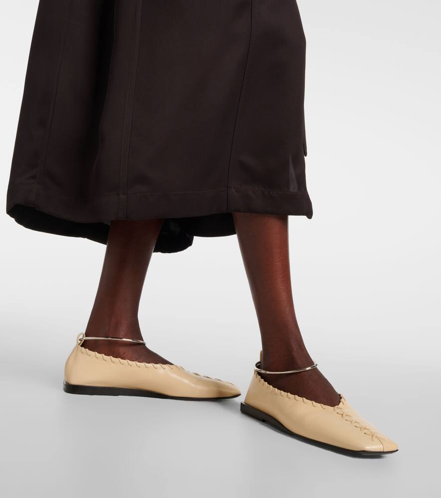 Jil Sander Leather ballet flats