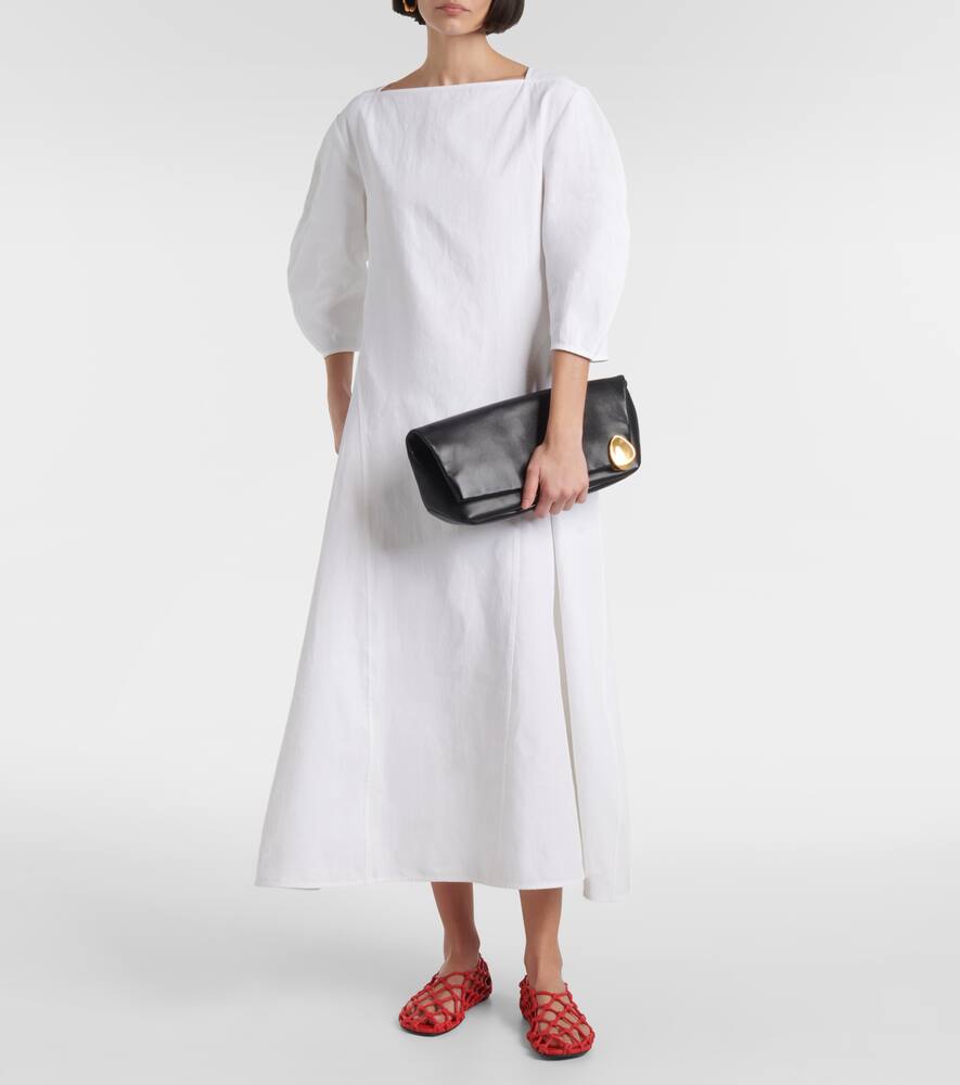 Jil Sander Leather mesh flats