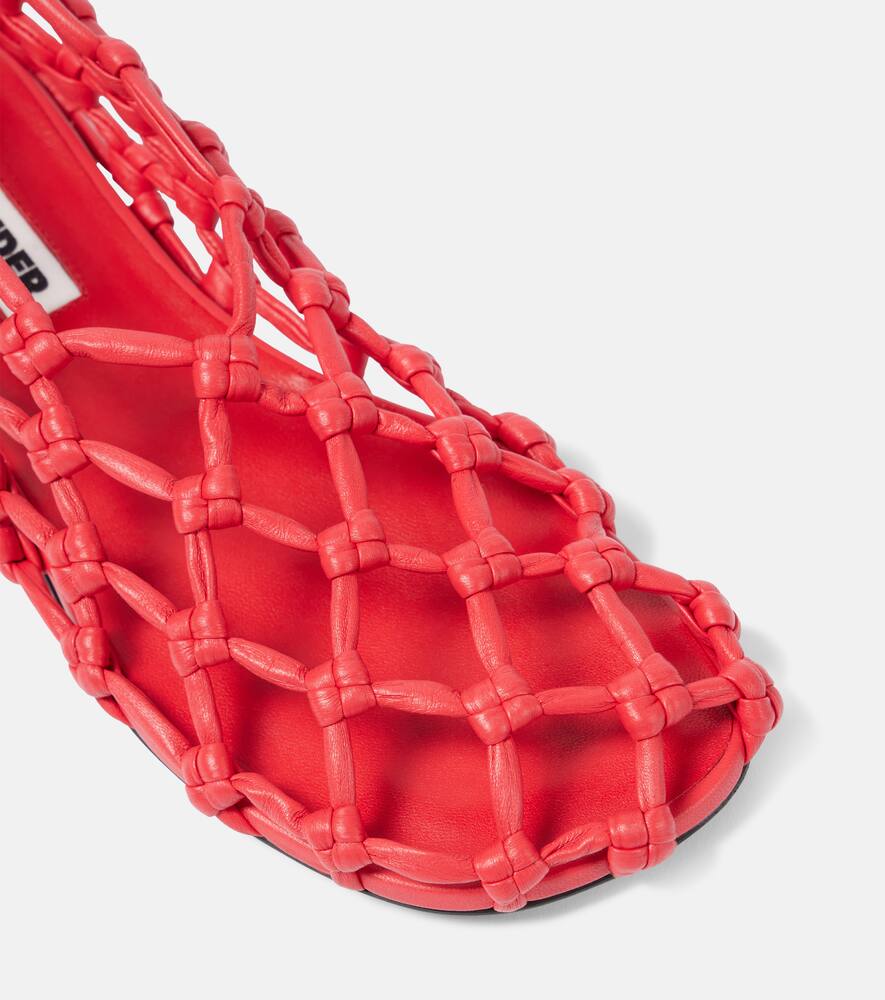 Jil Sander Leather mesh flats