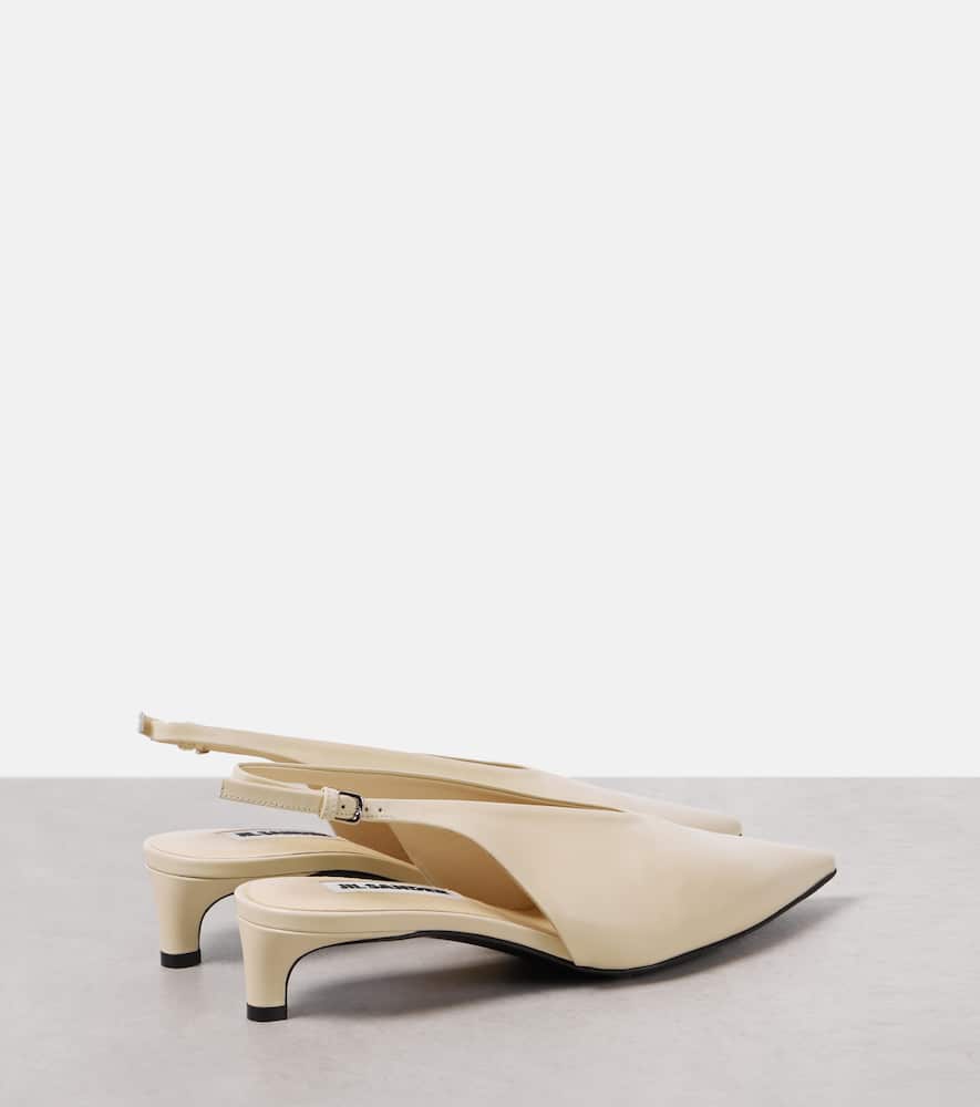 Jil Sander Leather slingback pumps