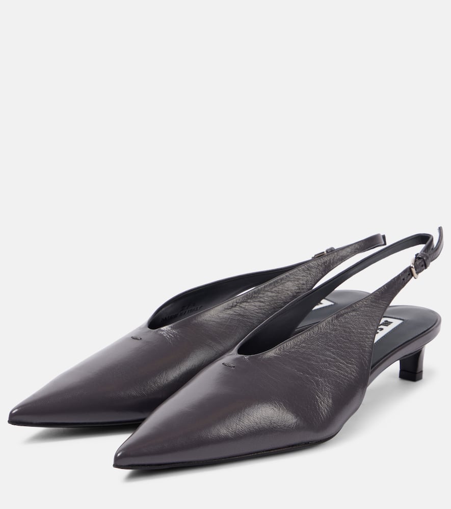 Jil Sander Leather slingback pumps