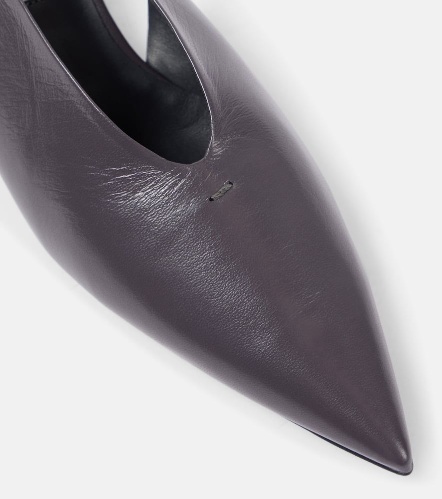 Jil Sander Leather slingback pumps